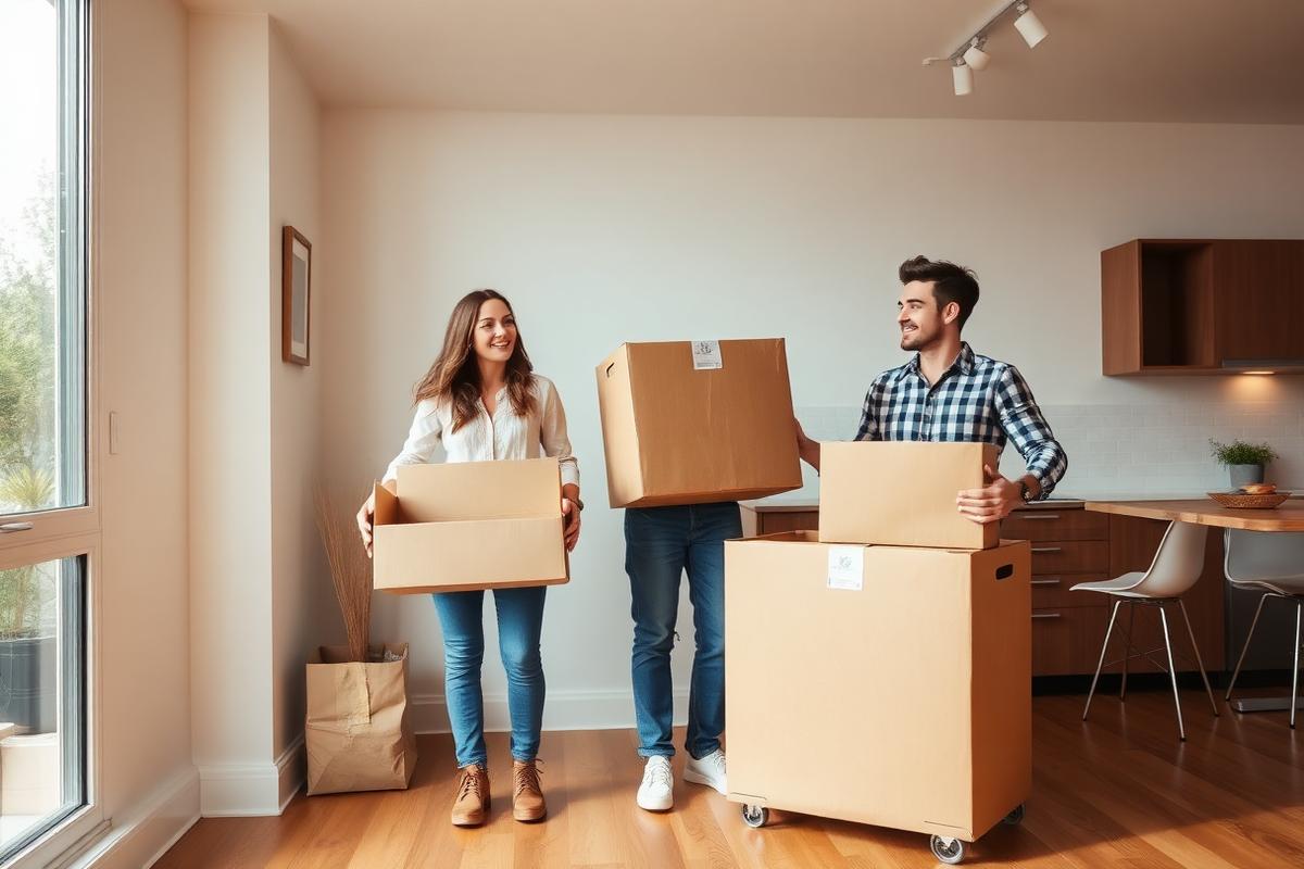 Renters moving into a modern Vancouver apartment